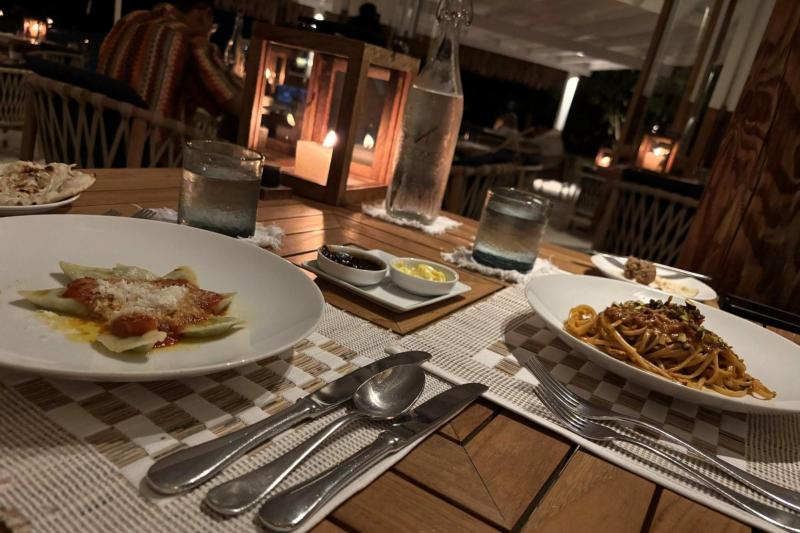 リングイネのパスタは、カニの風味が絶品でした