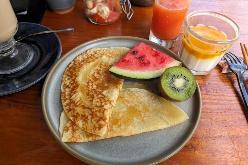 クレープと果物が充実してます