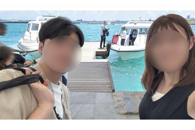 2年ぶりの鮮やかな青い海、暑さにワクワクしたのを覚えています