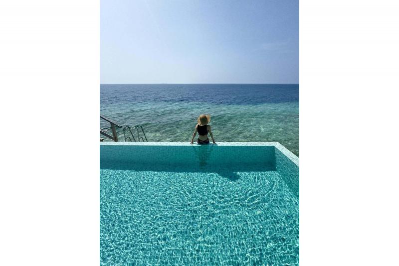 ウォータープールヴィラにて