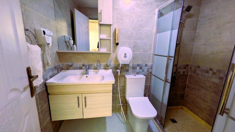 バススペース。お湯が出る時間が決まっているのでチェックイン時に確認しましょう