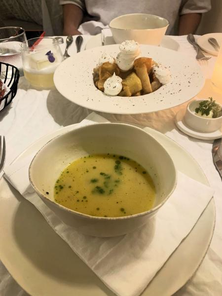 サントリーニのイアで食べたフィッシュスープが絶品でした！