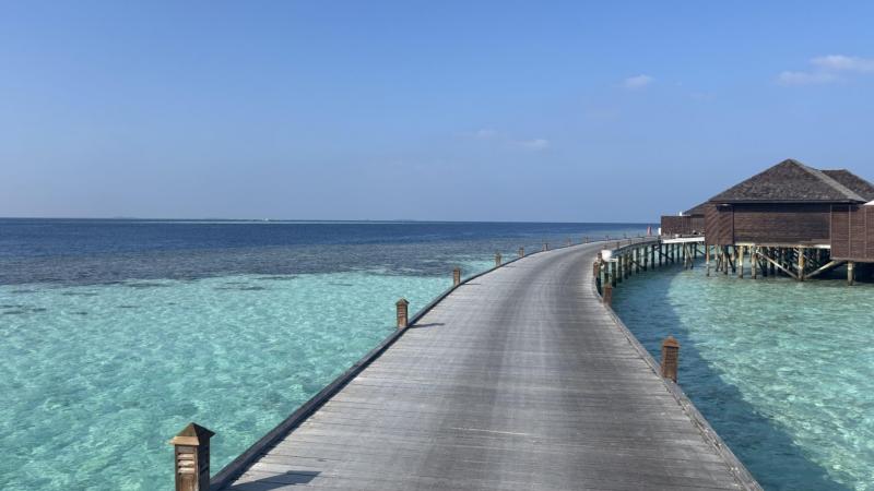 きれいな海と水上ヴィラ
