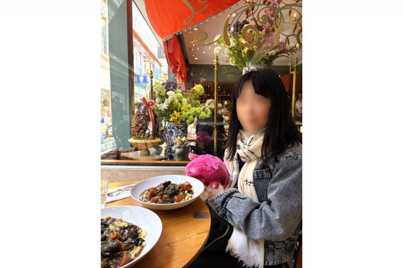 ピンクのぬいぐるみ「とんとん」とのぬい旅でした！