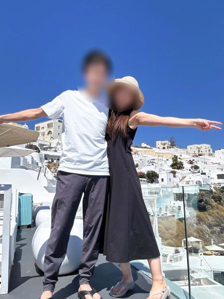 ついに憧れのサントリーニ島へやってきました～！