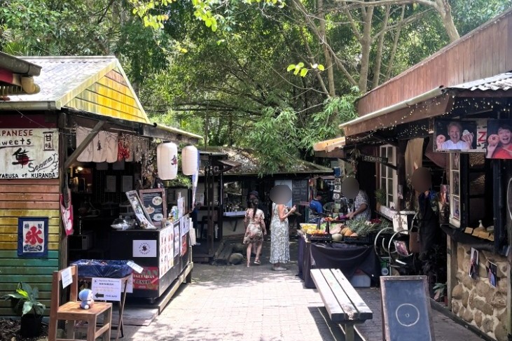 キュランダヘリテージマーケットの様子