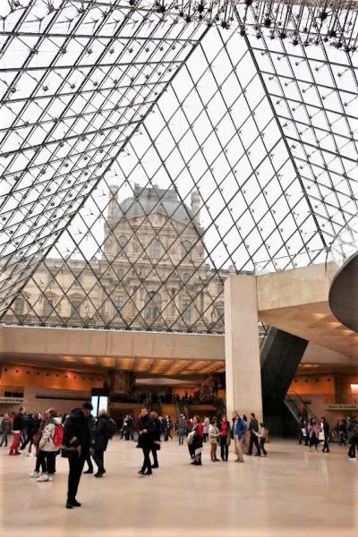 続いて、パリといえば必ず訪れたい場所ではないでしょうか。世界一来場者数が多いといわれている、ルーブル美術館へ行ってきました！2019年12月現在は完全に事前予約でないと入れなくなっていますのでご注意ください。ルーブル美術館はとても広く、時間が足りないと思われる方が多いので、ぜひ個人旅行でゆっくり訪れてみてくださいね。