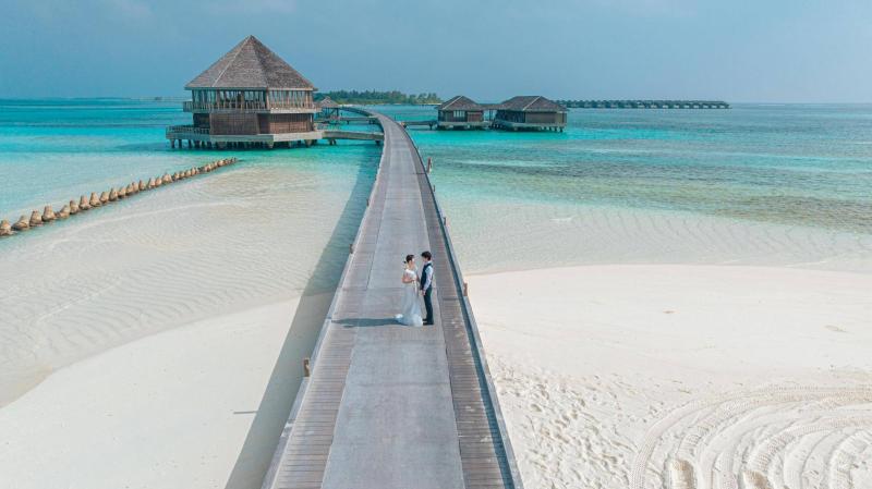 リゾートでのドローンフォト