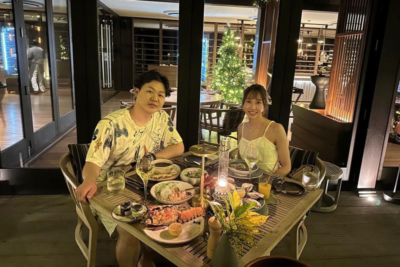 クダドゥのレストランでの食事。どれも美味しかったです！