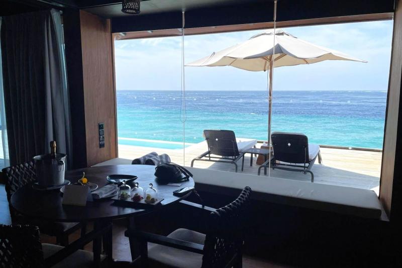 部屋からインド洋が一望できます