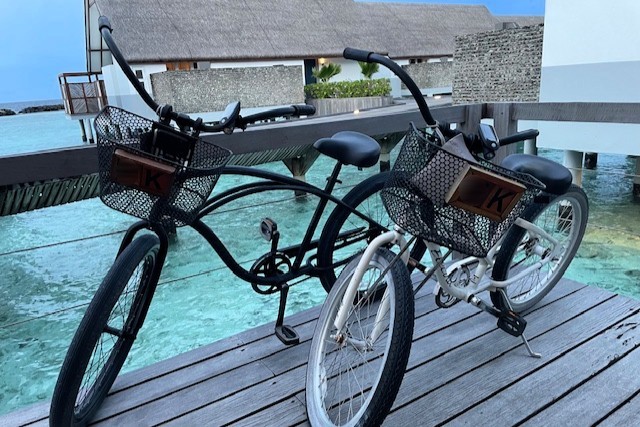 イニシャル入りの自転車、移動にとても便利でした