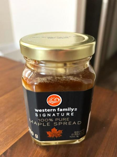 カナダのお土産。メープルバター